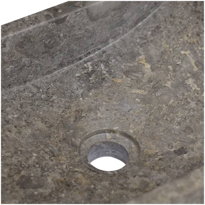 Handfat 45x30x12 cm marmor grå högglans vidaXL – bild 7