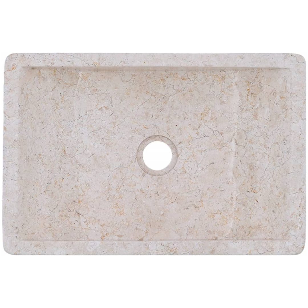 Handfat 45x30x12 cm marmor gräddvit högglans vidaXL – bild 11