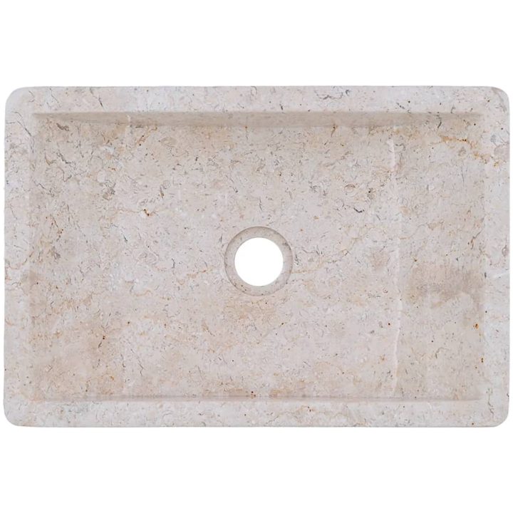 Handfat 45x30x12 cm marmor gräddvit högglans vidaXL – bild 12