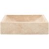 Handfat 45x30x12 cm marmor gräddvit högglans vidaXL – miniatyr 3