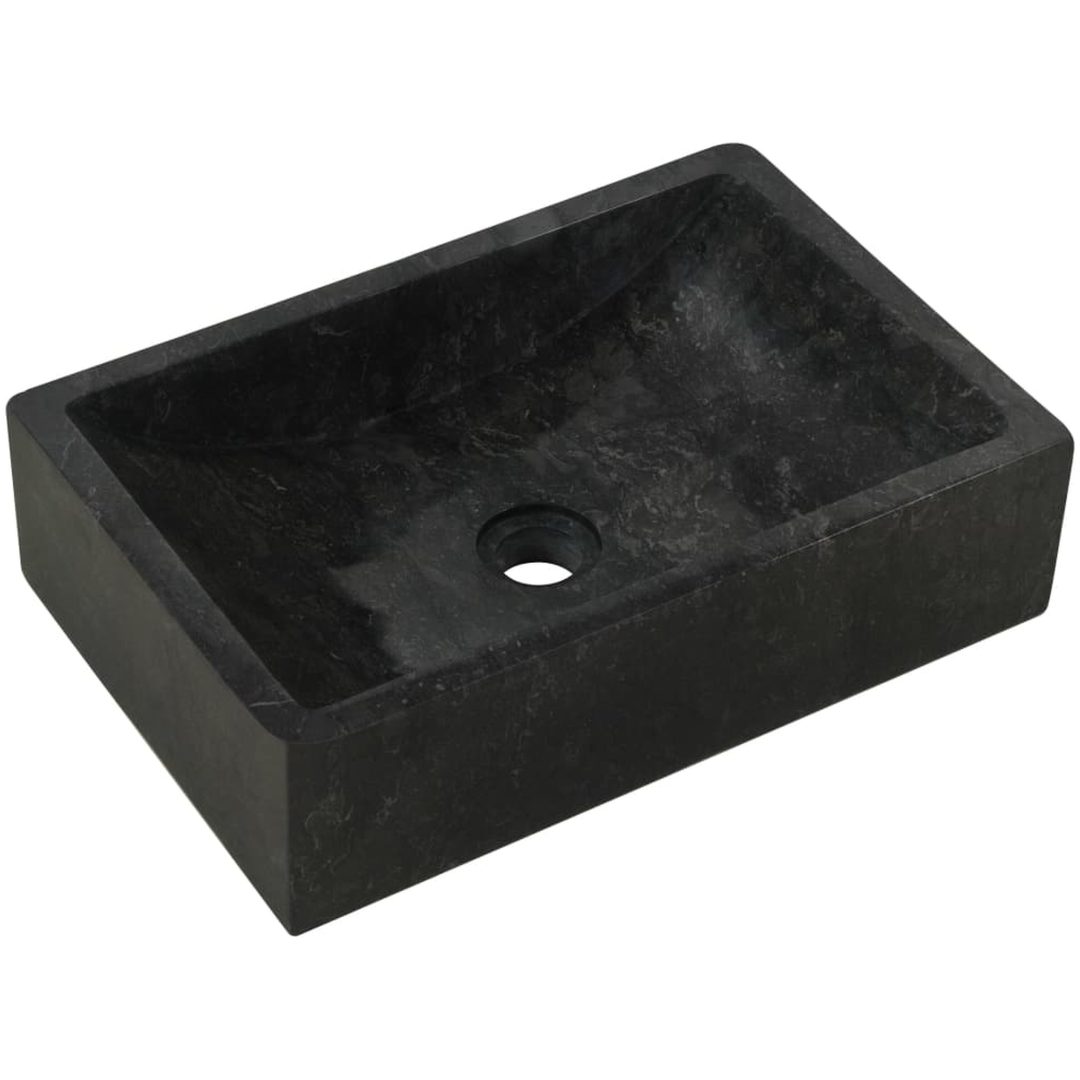 Handfat 45x30x12 cm marmor svart högglans vidaXL – bild 2