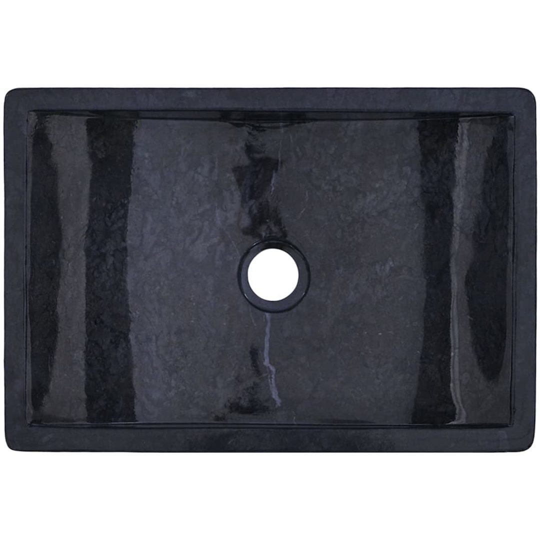 Handfat 45x30x12 cm marmor svart högglans vidaXL – bild 11