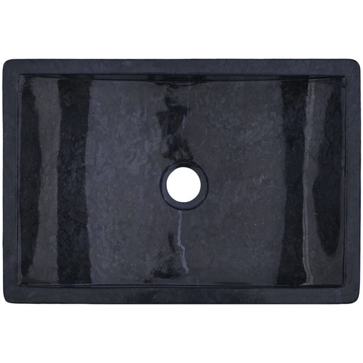 Handfat 45x30x12 cm marmor svart högglans vidaXL – bild 11