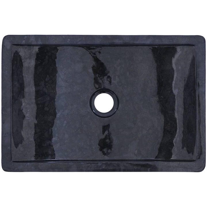 Handfat 45x30x12 cm marmor svart högglans vidaXL – bild 12