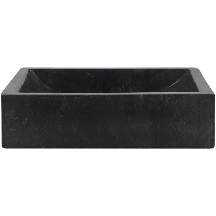 Handfat 45x30x12 cm marmor svart högglans vidaXL – bild 3