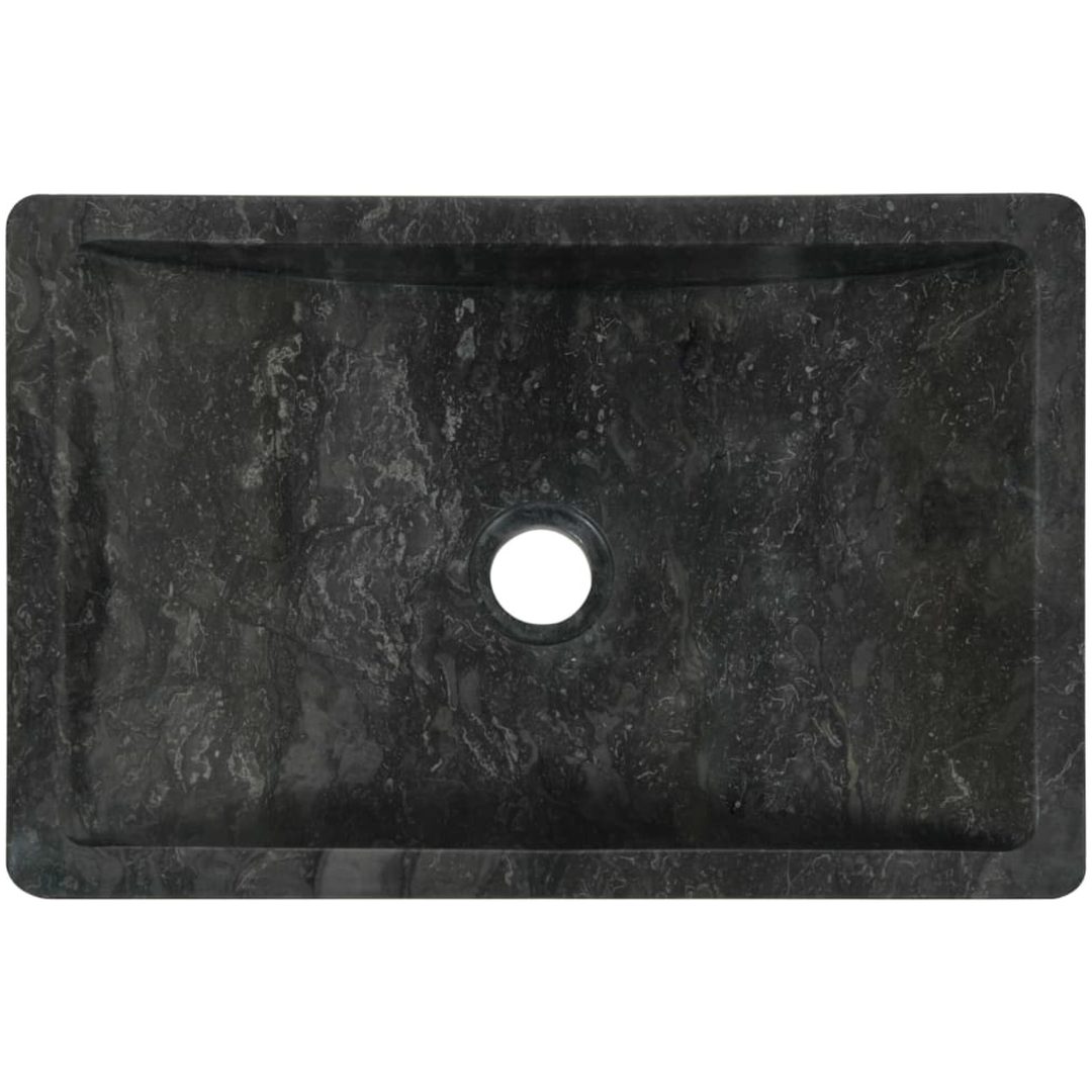 Handfat 45x30x12 cm marmor svart högglans vidaXL – bild 4