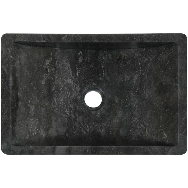 Handfat 45x30x12 cm marmor svart högglans vidaXL – bild 4