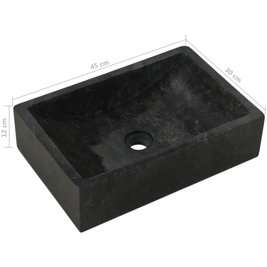 Handfat 45x30x12 cm marmor svart högglans vidaXL – bild 8