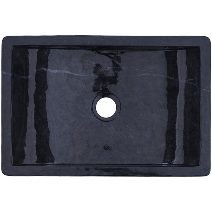 Handfat 45x30x12 cm marmor svart högglans vidaXL – bild 10