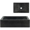 Handfat 45x30x12 cm marmor svart högglans vidaXL – miniatyr 1