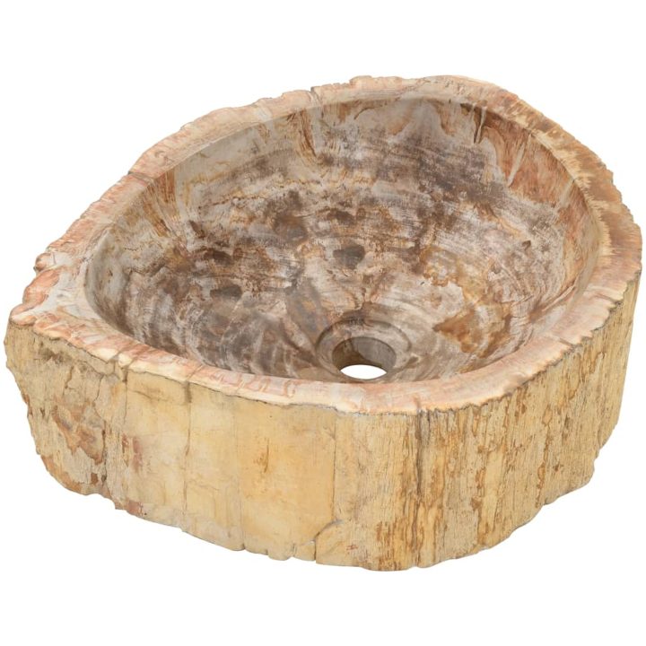 Handfat 45x35x15 cm fossilsten gräddvit vidaXL – bild 11