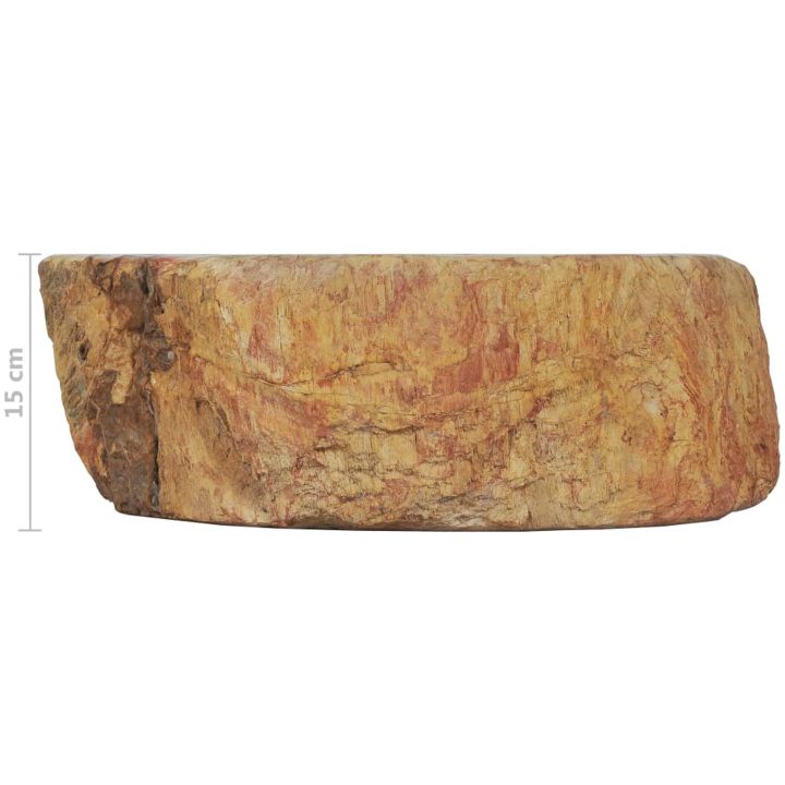 Handfat 45x35x15 cm fossilsten gräddvit vidaXL – bild 12