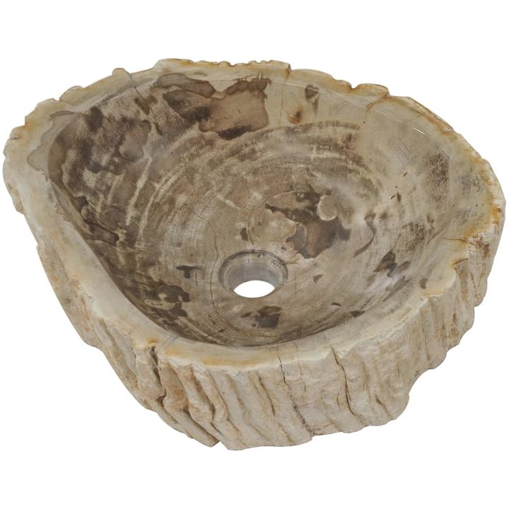 Handfat 45x35x15 cm fossilsten gräddvit vidaXL – bild 9