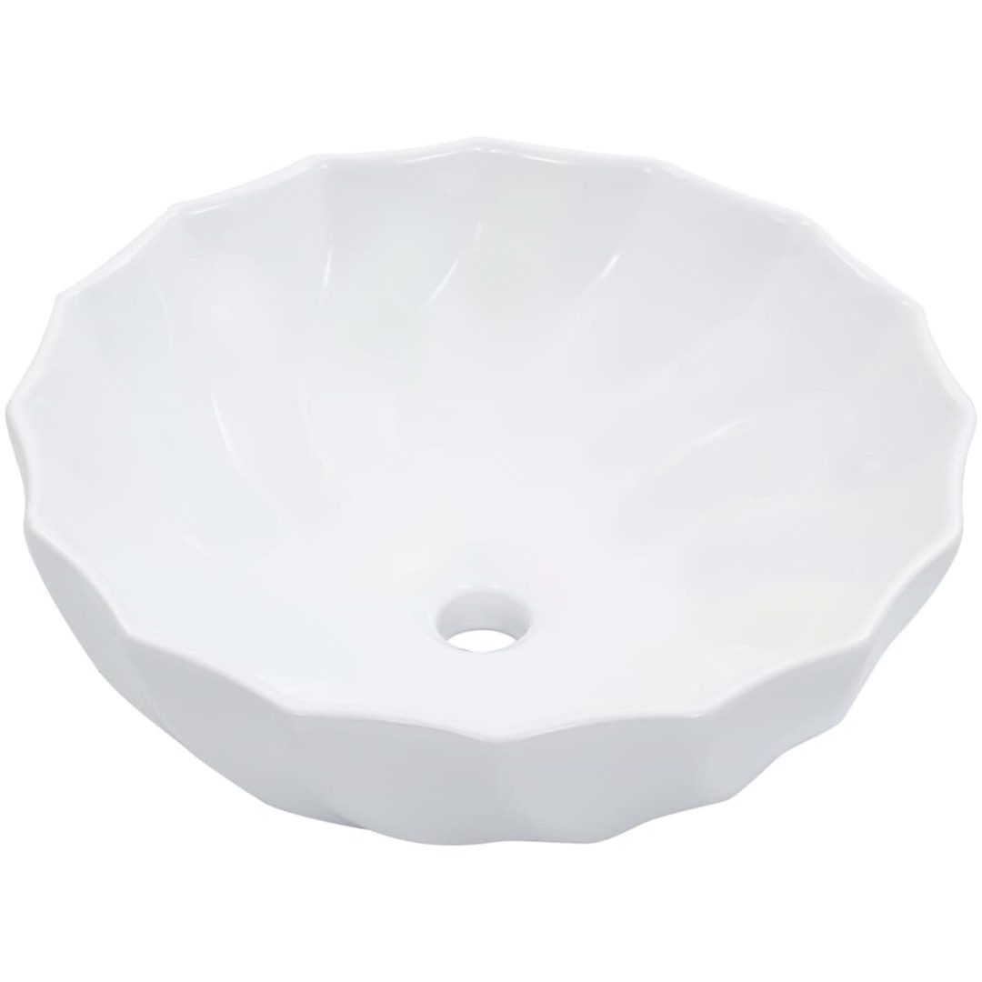 Handfat 46x17 cm keramik vit vidaXL – bild 2