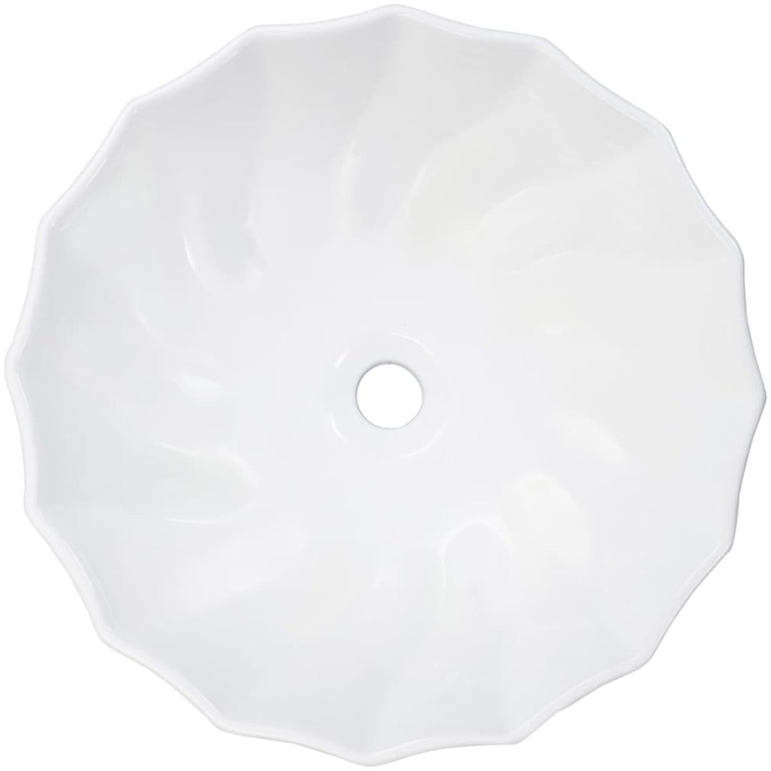 Handfat 46x17 cm keramik vit vidaXL – bild 3