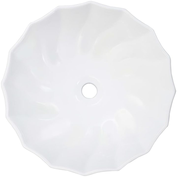 Handfat 46x17 cm keramik vit vidaXL – bild 3