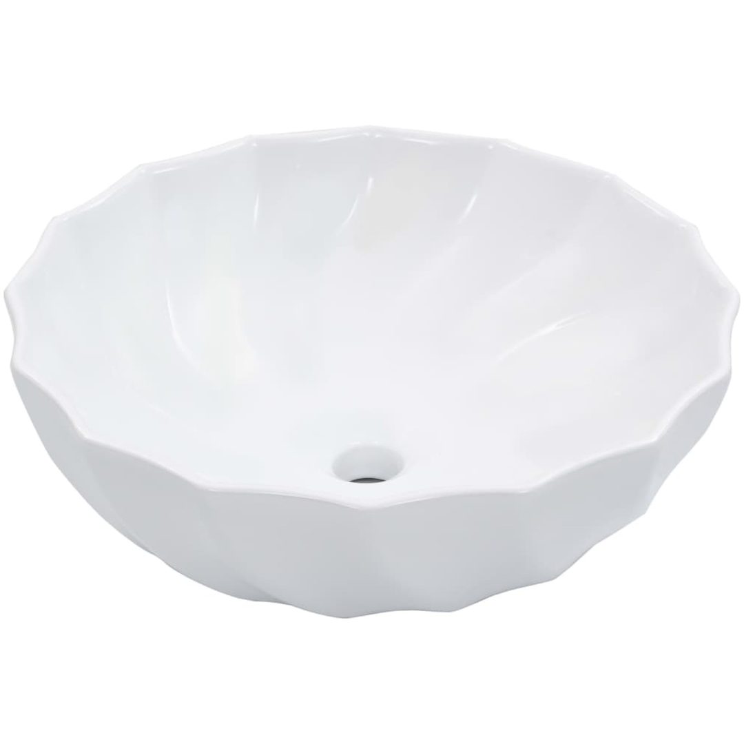 Handfat 46x17 cm keramik vit vidaXL