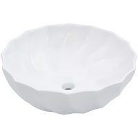 Handfat 46x17 cm keramik vit vidaXL
