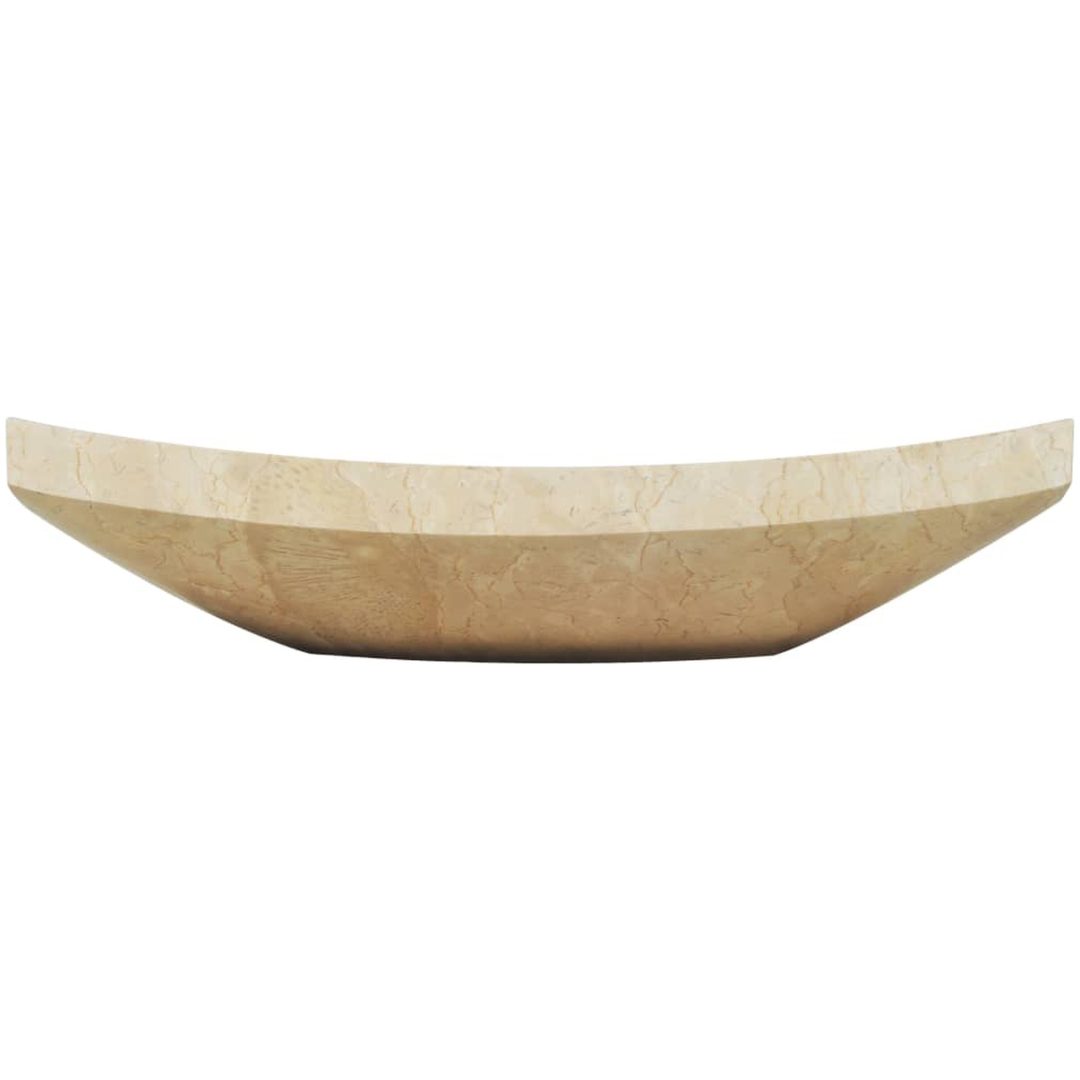 Handfat 50x35x12 cm marmor gräddvit vidaXL – bild 3