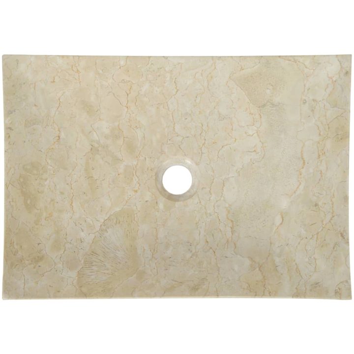 Handfat 50x35x12 cm marmor gräddvit vidaXL – bild 5