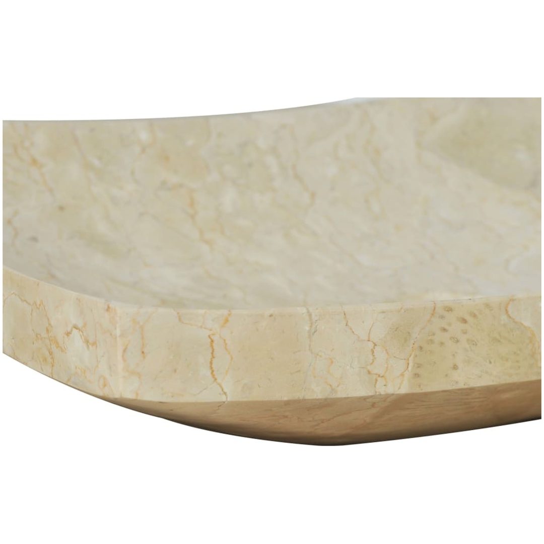 Handfat 50x35x12 cm marmor gräddvit vidaXL – bild 6