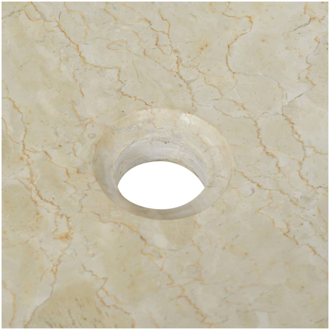 Handfat 50x35x12 cm marmor gräddvit vidaXL – bild 7