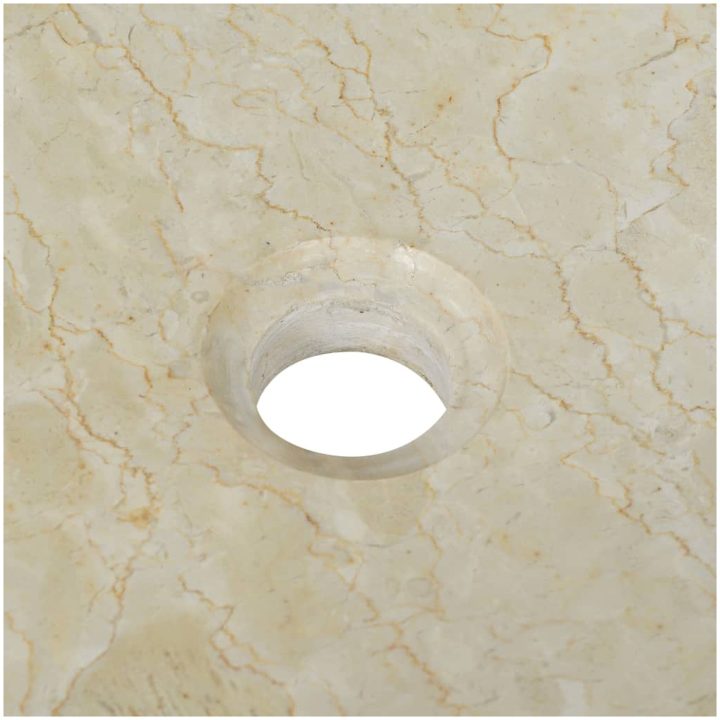Handfat 50x35x12 cm marmor gräddvit vidaXL – bild 7