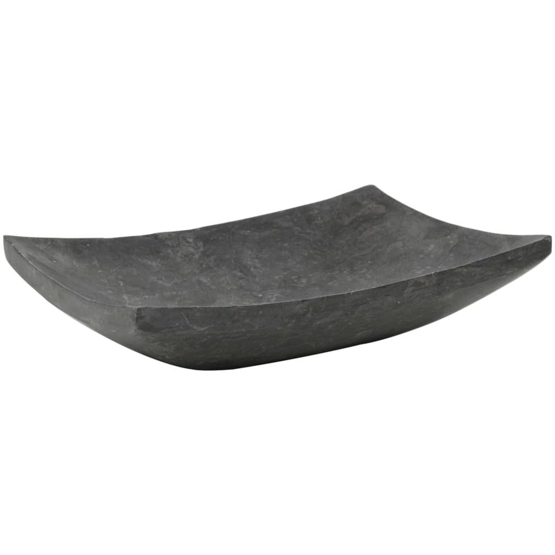 Handfat 50x35x12 cm marmor svart vidaXL – bild 2