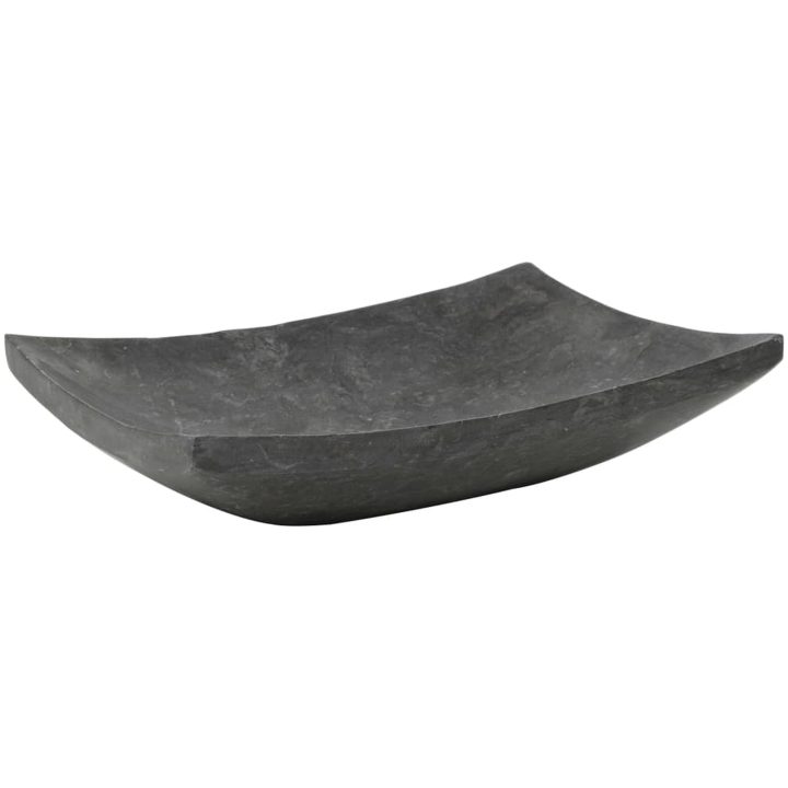 Handfat 50x35x12 cm marmor svart vidaXL – bild 2