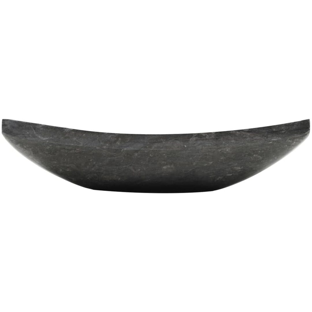 Handfat 50x35x12 cm marmor svart vidaXL – bild 3
