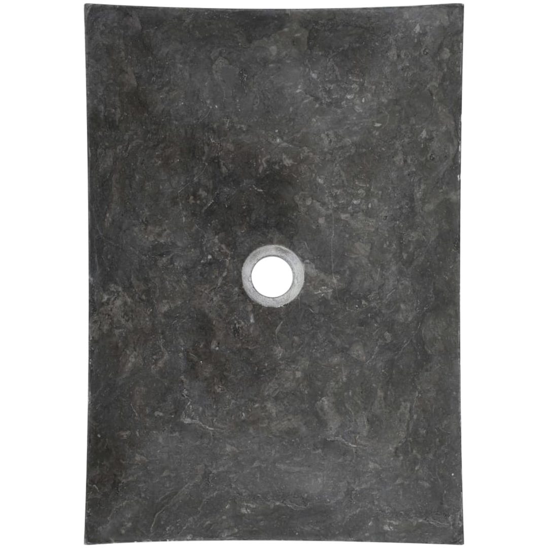 Handfat 50x35x12 cm marmor svart vidaXL – bild 5