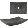 Handfat 50x35x12 cm marmor svart vidaXL – miniatyr 1