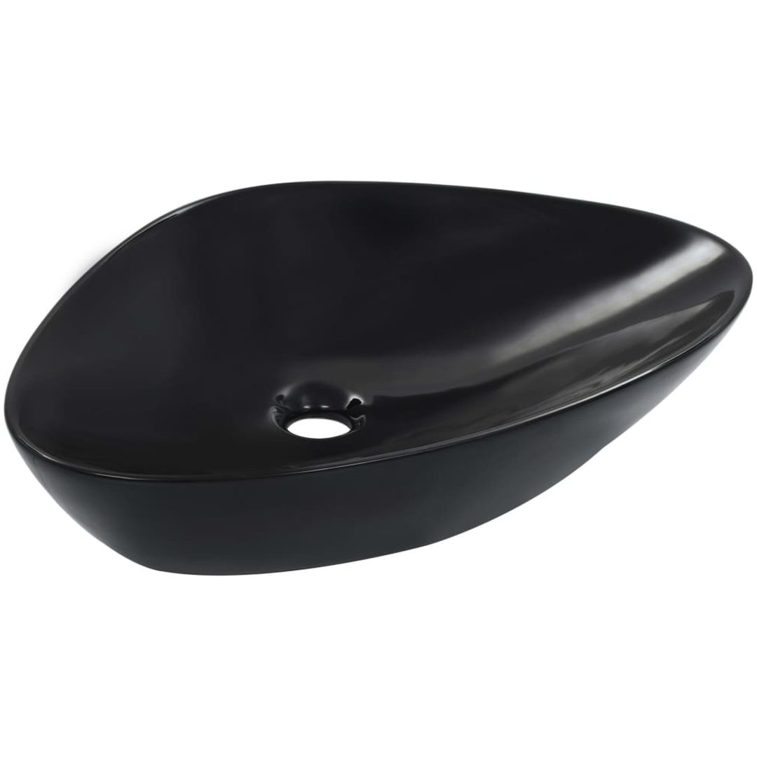 Handfat 58,5x39x14 cm keramik svart vidaXL – bild 3