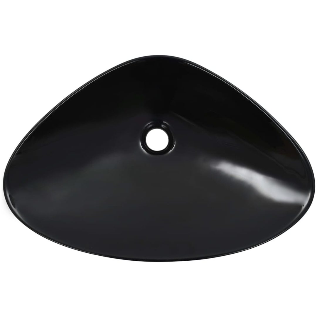 Handfat 58,5x39x14 cm keramik svart vidaXL – bild 4