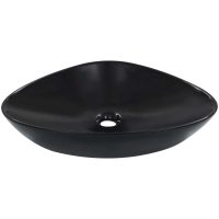 Handfat 58,5x39x14 cm keramik svart vidaXL