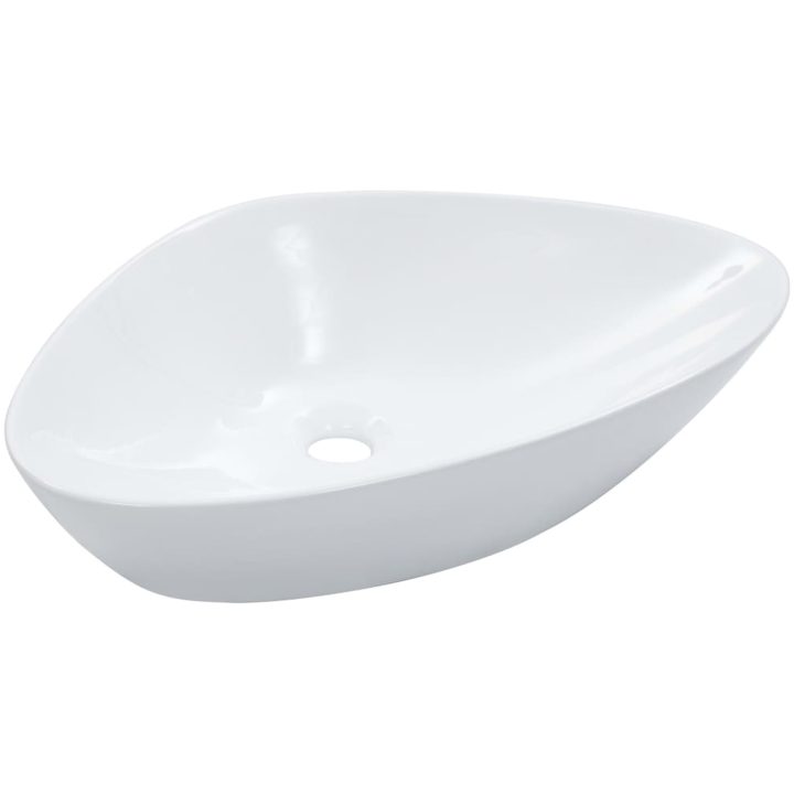 Handfat 58,5x39x14 cm keramik vit vidaXL – bild 2