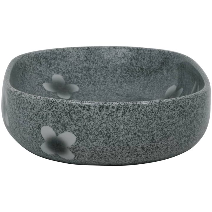 Handfat blå oval keramik vidaXL 59 x 40 x 14 cm – bild 5