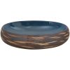 Handfat brun och blå oval keramik vidaXL 59 x 40 x 15 cm – miniatyr 4