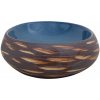 Handfat brun och blå oval keramik vidaXL 59 x 40 x 15 cm – miniatyr 5