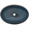 Handfat brun och blå oval keramik vidaXL 59 x 40 x 15 cm – miniatyr 6