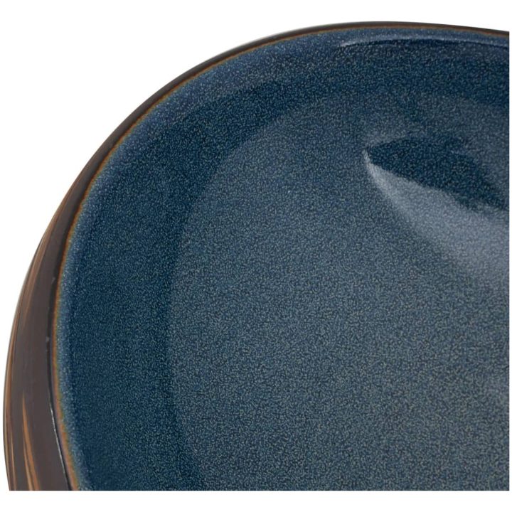 Handfat brun och blå oval keramik vidaXL 59 x 40 x 15 cm – bild 7
