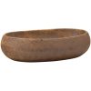 Handfat brun oval keramik vidaXL 59 x 40 x 15 cm – miniatyr 2