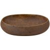Handfat brun oval keramik vidaXL 59 x 40 x 15 cm – miniatyr 4