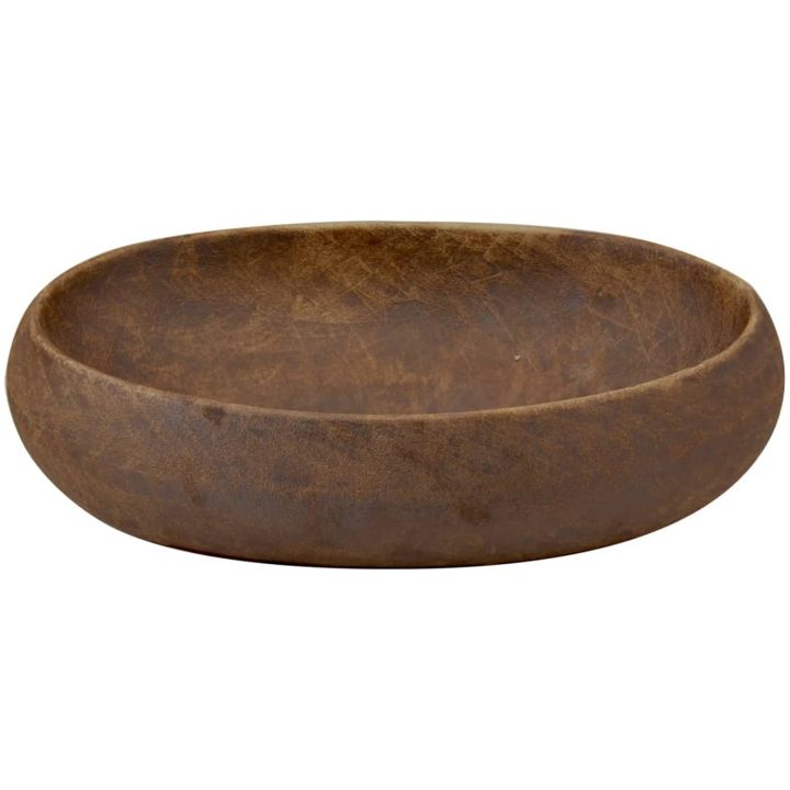 Handfat brun oval keramik vidaXL 59 x 40 x 15 cm – bild 4