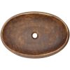 Handfat brun oval keramik vidaXL 59 x 40 x 15 cm – miniatyr 6