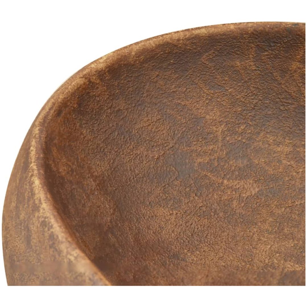 Handfat brun oval keramik vidaXL 59 x 40 x 15 cm – bild 7