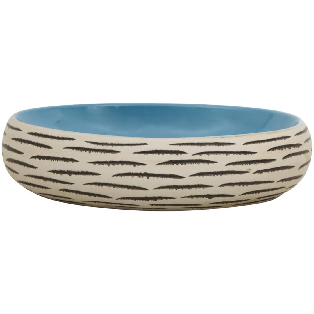 Handfat flerfärgad oval keramik vidaXL 59 x 40 x 15 cm – bild 3