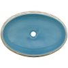 Handfat flerfärgad oval keramik vidaXL 59 x 40 x 15 cm – miniatyr 6