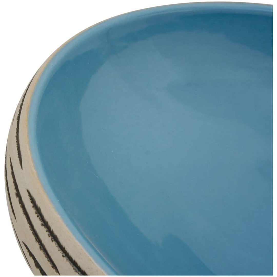 Handfat flerfärgad oval keramik vidaXL 59 x 40 x 15 cm – bild 7