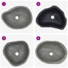 Handfat flodsten oval (37-46)x(29-36) cm vidaXL (37 - 46) x (29 - 36) x 15 cm – miniatyr 6